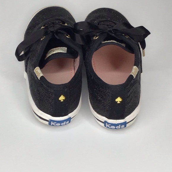 KEDS X KATE SPADE Champion Glitter Sneaker in Black. - Picture 7 of 9